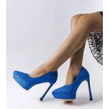 Gemre Blue Glitter Proulx Heels | Shoptok.si