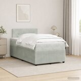  Boxspring krevet s madracem Svjetlosiva 120 x 190 cm Baršun | shoptok.hr