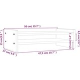  Stojalo za zaslon medeno rjavo 50x27x15 cm trdna boro | Shoptok.si
