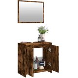 2-dijelni set kupaonskog namještaja dimljena boja hrasta drveni | shoptok.hr