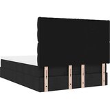  Otomanski okvir kreveta s madracem crni 140x200cm od tkanine | shoptok.hr