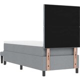 vidaXL Box Spring Krevet s madracem i klupom svijetlo siva 80x200 cm tkanina | shoptok.hr