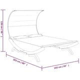 Vanjski Zunanja postelja s streho 165x203x126 cm trden les krem, (20764807) | Shoptok.si