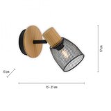 Just LIGHT. 15191-79 - Zidni spot TAMIS 1xE14/10W/230V borovina | Eponuda.com
