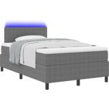 Box Spring Krevet s Madracem &amp LED Svijetlosivi 120x200 cm Kordura Tkanina | shoptok.hr