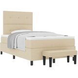  Krevet s madracem i klupom krem 120x200 cm tkanina | shoptok.hr