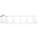Vanjski kavez za pse s krovom srebrni 10x6x2,5m pocinčani čelik | shoptok.hr
