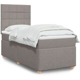  Krevet s oprugama i madracem smeđesivi 100 x 200 cm od tkanine | shoptok.hr
