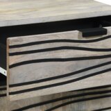 vidaXL Posteljne mize s predalom Bela in črna 50 x 33 x 60 cm | Shoptok.si