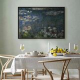  Slika - Claude Monet – Waterlilies: Green Reflections 90x60 U crnom drvenom okviru | shoptok.hr