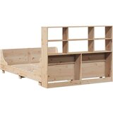 vidaXL Krevet s regalom za knjige bez madraca 140x190 cm masivno drvo | shoptok.hr