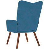 vidaXL Stol za sproščanje moder žamet | Shoptok.si