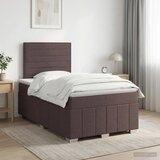  Boxspring krevet s madracem Tamno smeđa 120 x 190 cm Tkanina - Tamno smeđa 120 x 190 cm Dizajn linija | shoptok.hr