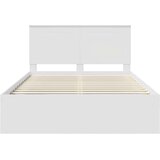  Konstrukcija postelje Bela 150 x 200 cm Masivno borovo les, (5000103725) | Shoptok.si