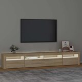 vidaXL TV ormarić s LED svjetlima boja hrasta sonome 240x35x40 cm | shoptok.hr