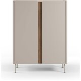 Marckeric Kremno bela/naravna omarica v hrastovem dekorju 90x120x40 cm Lucile – | Shoptok.si
