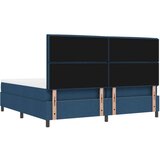  Postelja s škatlo z vzmetnico in klopjo modra 200x200 cm iz tkanine, (22082809) | Shoptok.si