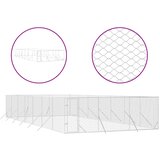 vidaXL Zunanji pasji boks srebrn 6x14x2 m pocinkano jeklo, (20759756) | Shoptok.si