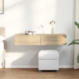 vidaXL Stenska polica s predali sonoma hrast 100x36x19 cm inž. les | Shoptok.si