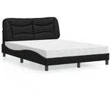  Krevet s madracem Hvar crni 140 x 190 cm od umjetne kože | shoptok.hr