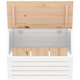  Kutija za pohranu bijela 59,5 x 36,5 x 33 cm masivna borovina | shoptok.hr