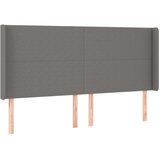  Box spring postelja z vzmetnico LED temno siva 200x200 cm blago | Shoptok.si