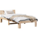 vidaXL postelja z vzglavjem 80x200 cm iz trdnega borovega lesa | Shoptok.si