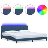  Posteljni okvir brez vzmetnice Hanko moder 200x200 cm blago, (5000141768) | Shoptok.si