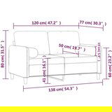 vidaXL Kavč dvosed z okrasnimi blazinami črn 120 cm žamet | Shoptok.si