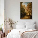  Slika - Carl Spitzweg – Well-Wisher Presenting Flowers 40x60 U prirodnom drvenom okviru | shoptok.hr