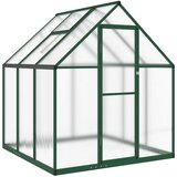 Furnova Rastlinjak z okvirjem zelen 169x169x195 cm aluminij, (21948490) | Shoptok.si
