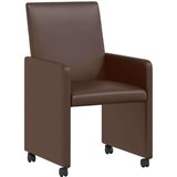  Trpezarijske stolice 2 pcs Smeđa 57 x 66 x 94 cm Umjetna koža | shoptok.hr