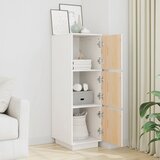  Visoka komoda bijela 34 x 40 x 108,5 cm od masivne borovine | Eponuda.com