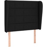 Maison Chic vzglavna omarica - nočna omarica - posteljna omarica z ušesi črno 103x23x118/128 cm blago, (21711347) Cene