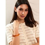 Sinsay Pamučni ažurasti kardigan s kratkim rukavima | shoptok.hr