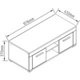 MID.YOU Nizka Omarica Usilo L, Antracit, Barva Hrasta | Shoptok.si