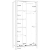 Premium Living Garderobna Omara Jytana, Barva Hrasta, Črna | Shoptok.si
