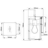 Quintiesse QN-PORTER-S-DZ - Spoljna zidna svetiljka PORTER M 1xE27/60W/230V IP44 crna | Eponuda.com