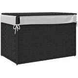  Košara za rublje s poklopcem crna 55,5x35x34 cm od poliratana | Eponuda.com