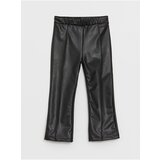 LC Waikiki Baby Girl's Leather Look Pants with Elastic Waist Cene