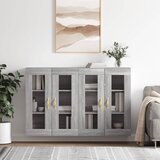 The Living Store Stenska omarica 2 kosa siva sonoma inženirski les - Stenska Omarica, (21429940) | Shoptok.si