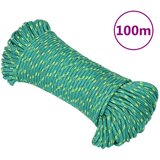 vidaXL vrv za čoln zelena 4 mm 100 m polipropilen | Shoptok.si