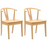  Stolac za blagovanje 2 pcs Prirodna Čvrsto drvo od gume | Eponuda.com
