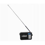 Retro prijenosni fm radio led x-bass usb crni | shoptok.hr