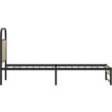 Okvir kreveta bez madraca dimljena boja hrasta 75x190 cm drveni | shoptok.hr