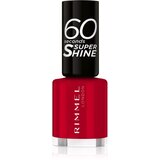 Rimmel London 60 Seconds Super Shine lak za nokte nijansa 313 Feisty Red 8 ml Cijene