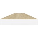  Plutajuća zidna polica boja hrasta i bijela 120x23 5x3 8 cm MDF | shoptok.hr