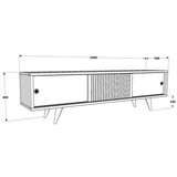 Hanah home tv polica ecrin anthracite oak