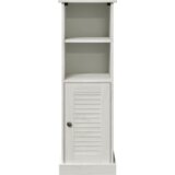 vidaXL Kupaonski ormar Bijela 37 x 34 x 110 cm Masivna borovina | shoptok.hr