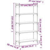  Regal za knjige s 5 razina boja hrasta 80 x 30 x 154 cm drveni | Shoptok.si
